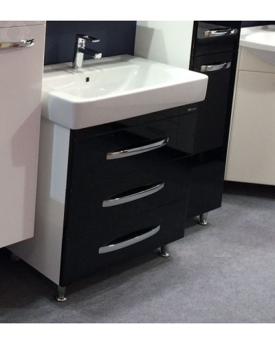 Тумба под раковину Bellezza Рокко 60 4635309660042 Черная Белая