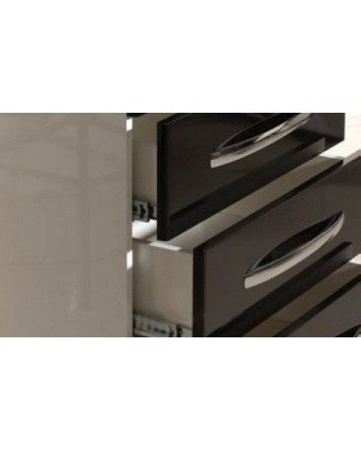 Тумба под раковину Bellezza Рокко 60 4635309660042 Черная Белая