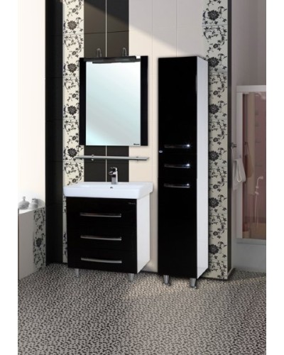 Тумба под раковину Bellezza Рокко 60 4635309660042 Черная Белая
