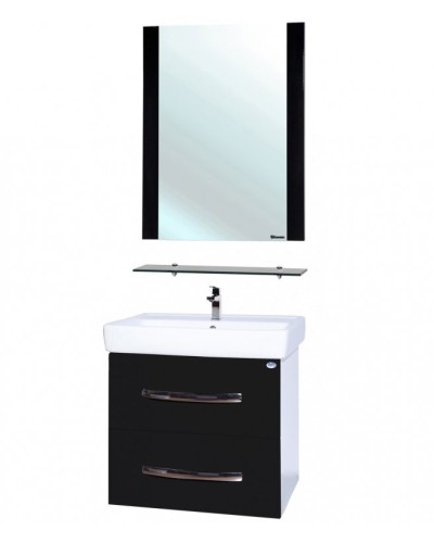 Тумба под раковину Bellezza Рокко 60 4635309670041 подвесная Черная Белая