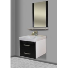 Тумба под раковину Bellezza Рокко 60 4635309670041 подвесная Черная Белая