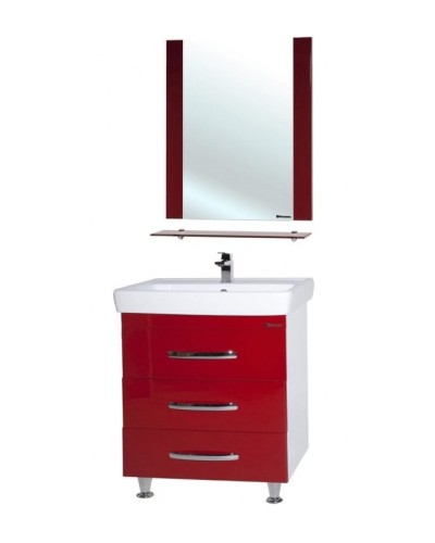 Тумба под раковину Bellezza Рокко 70 4635311660030 Красная Белая