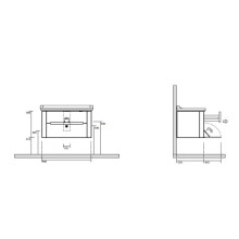 Тумба белый матовый 94 см Kerasan Waldorf 919230bimat