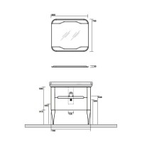 Тумба белый матовый 74 см Kerasan Waldorf 919330bimat