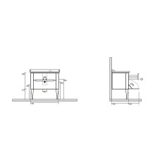 Тумба темный орех 74 см Kerasan Waldorf 919346noce