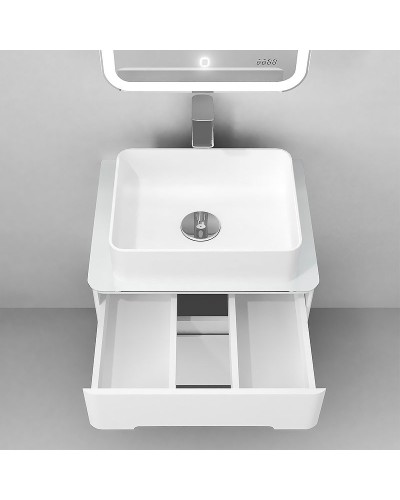 Тумба под раковину Jorno Bosko 60 Bos.01.60/P/W подвесная Белая