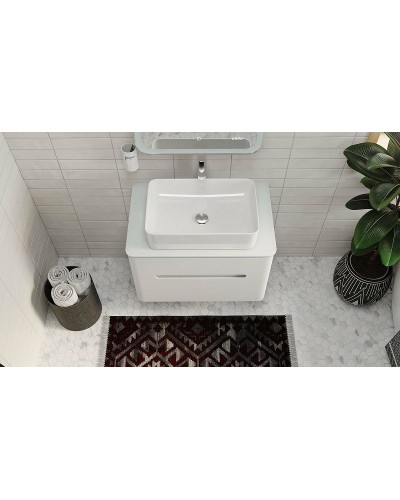 Тумба под раковину Jorno Bosko 75 Bos.01.75/P/W подвесная Белая