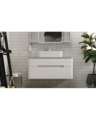 Тумба под раковину Jorno Bosko 100 Bos.01.100/P/W подвесная Белая