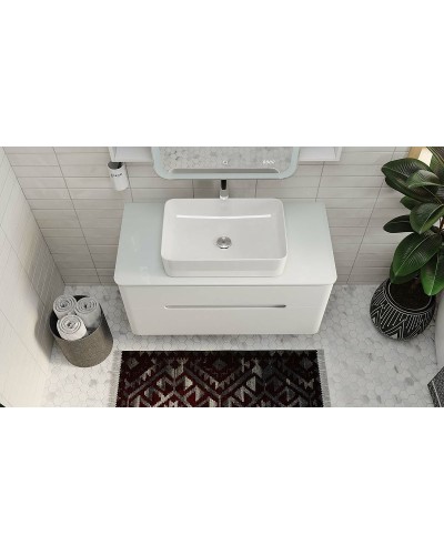 Тумба под раковину Jorno Bosko 100 Bos.01.100/P/W подвесная Белая