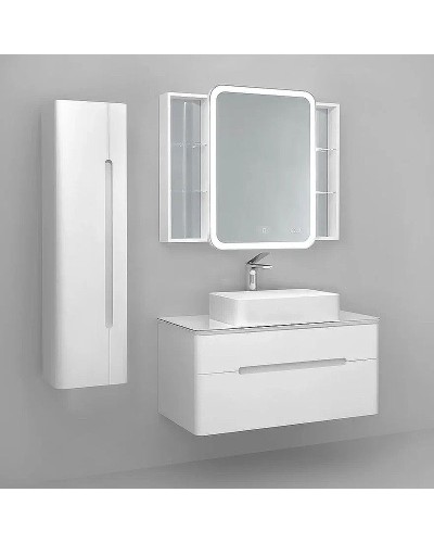 Тумба под раковину Jorno Bosko 100 Bos.01.100/P/W подвесная Белая