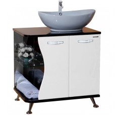 Тумба под раковину Bellezza Рио 70 R 4633611241263 Черная Белая