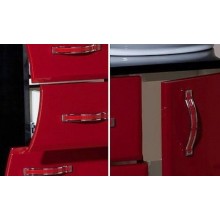 Тумба под раковину Bellezza Рио 90 R 4633615141217 Черная Красная
