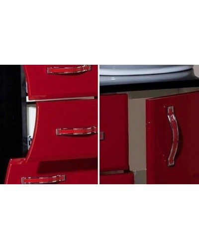 Тумба под раковину Bellezza Рио 90 R 4633615141217 Черная Красная
