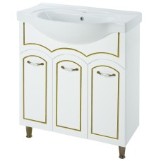 Тумба под раковину Bellezza Амелия 80 4630313000389 Белый патина Золото