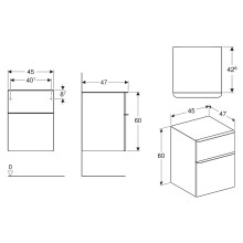 Тумба Geberit Smyle Square 45 500.357.JR.1 подвесная Пекан