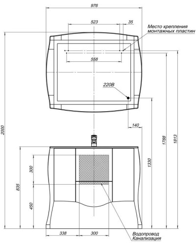Тумба олива 97,6 см Aquanet Виктория 00182566
