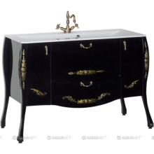 Тумба черный/золото 127,6 см Aquanet Виктория 00183930