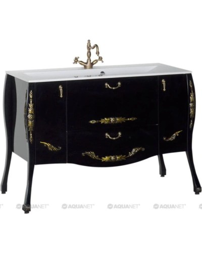Тумба черный/золото 127,6 см Aquanet Виктория 00183930