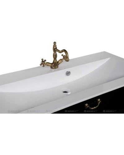 Тумба черный/золото 127,6 см Aquanet Виктория 00183930