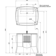 Тумба черный/золото 97,6 см Aquanet Виктория 00183932