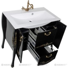 Тумба черный/золото 97,6 см Aquanet Виктория 00183932
