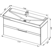 Тумба белый 117,7 см Aquanet Виго 00183404