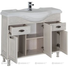 Тумба жасмин/серебро 104,5 см Aquanet Тесса 00185808