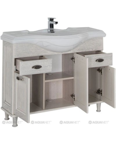 Тумба жасмин/серебро 104,5 см Aquanet Тесса 00185808