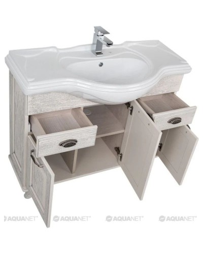 Тумба жасмин/серебро 104,5 см Aquanet Тесса 00185808