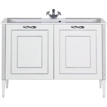 Тумба белый серебряная патина 118 см Aquanet Паола 00181763