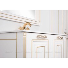 Тумба белый золотая патина 88 см Aquanet Паола 00186116