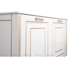 Тумба белый золотая патина 118 см Aquanet Паола 00186114