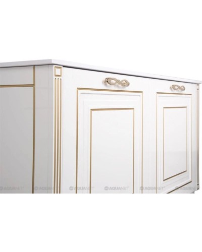 Тумба белый золотая патина 118 см Aquanet Паола 00186114