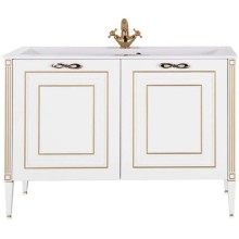 Тумба белый золотая патина 118 см Aquanet Паола 00186114