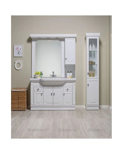 Тумба белый 122 см Aquanet Фредерика 00182009