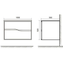 Тумба белый глянец 100 см BelBagno Gino GINO-1000-2C-SO-BL
