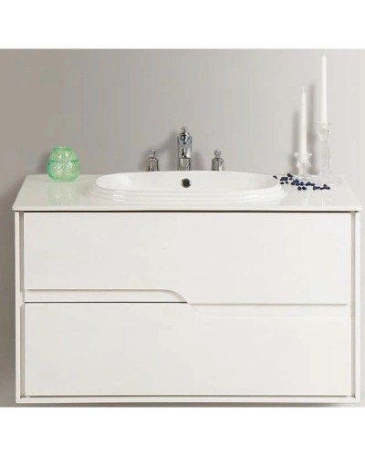 Тумба белый глянец 100 см BelBagno Gino GINO-1000-2C-SO-BL