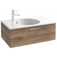 Тумба под раковину Jacob Delafon Odeon Rive Gauche 80 EB2515-R9-E52 подвесная Дуб табак ручки Черные