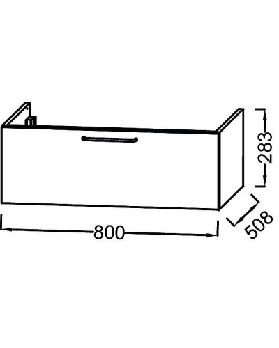 Тумба под раковину Jacob Delafon Odeon Rive Gauche 80 EB2515-R9-E52 подвесная Дуб табак ручки Черные