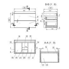 Тумба под раковину Cersanit Lara 70 64136 (63415) подвесная Орех
