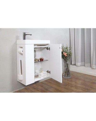 Тумба белый глянец 50 см BelBagno Capella BB500BHLC/BL/LEFT