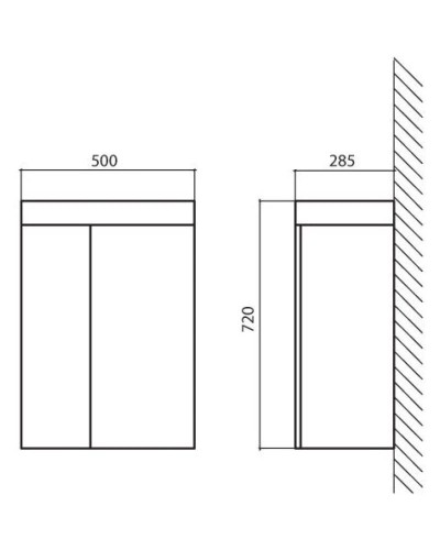 Тумба белый глянец 50 см BelBagno Capella BB500BHLC/BL/LEFT
