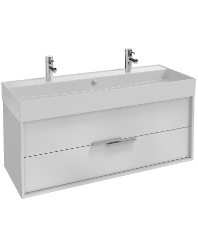 Тумба под раковину Jacob Delafon Vivienne 120 EB1509-N18-N18 подвесная Белая ручки Хром