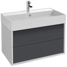 Тумба под раковину Jacob Delafon Vivienne 80 EB1584-N18-S40 подвесная Белая Серая