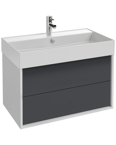 Тумба под раковину Jacob Delafon Vivienne 80 EB1584-N18-S40 подвесная Белая Серая