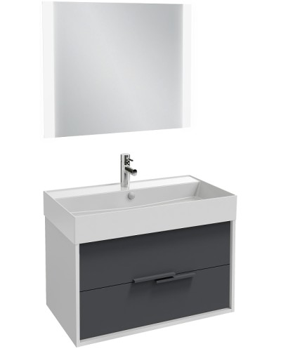 Тумба под раковину Jacob Delafon Vivienne 80 EB1584-N18-S40 подвесная Белая Серая