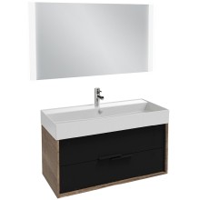 Тумба под раковину Jacob Delafon Vivienne 100 EB1585-E52-S14 подвесная Черный сатин Дуб табак