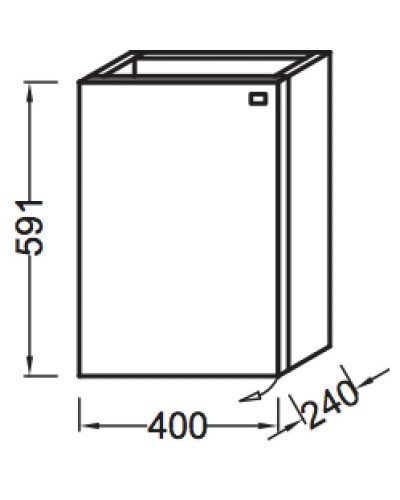 Тумба белый глянец 40 см Jacob Delafon Pop Laminar EB285-G1C