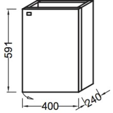 Тумба белый глянец 40 см Jacob Delafon Pop Laminar EB286-G1C