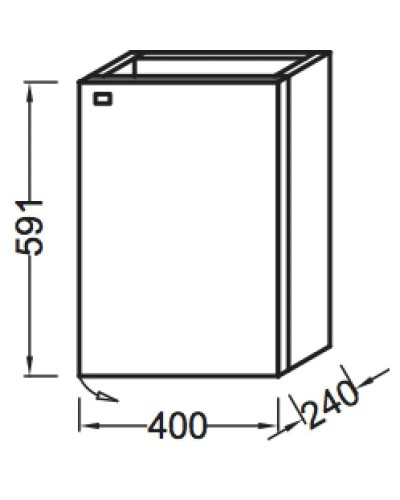 Тумба белый глянец 40 см Jacob Delafon Pop Laminar EB286-G1C